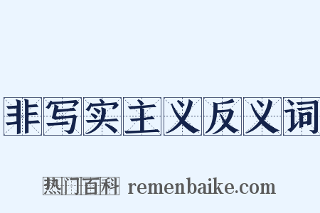 非写实主义反义词是什么意思的图片